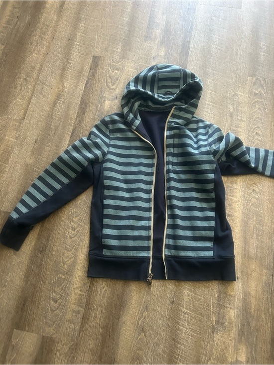 lululemon athletica Other - Lululemon Striped Zip-Up Hoodie in Sage and Navy